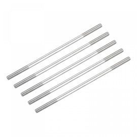 sourcing map Double Ended Stud Screws (M6 Thread 110mm Length) 5pcs, 304 Stainless Steel Dual Threaded Rod Bolts - for House Maintenance