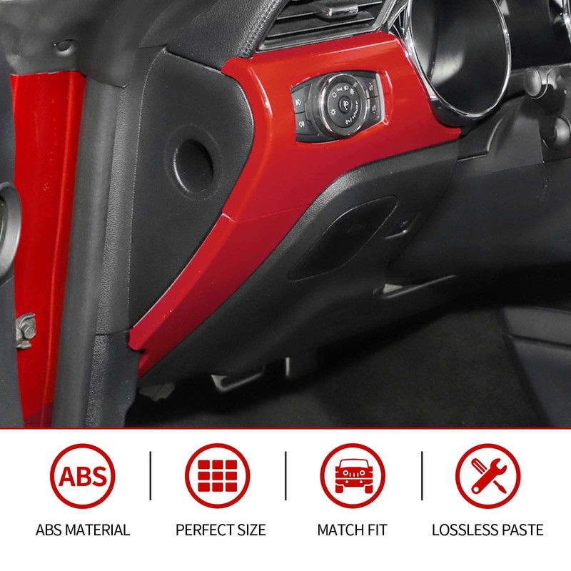 CheroCar for Mustang Center Console Dashboard Panel Trim Cover Kit