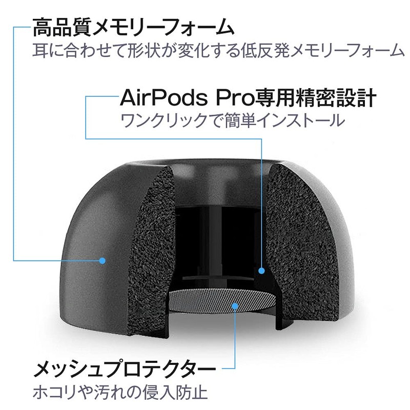 ShotR Replacement Eartips for AirPods Pro 1st & 2nd Gen