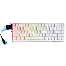 GK GAMAKAY x NaughShark NS68 Rapid Trigger Wired Gaming Keyboard, 65% Hall Effect Mechanical Keyboard, 8KHz Polling Rate 0.01mm RT, Snap Tap, Outemu Peach Crystal Magnetic Switch (White-Side Printed)
