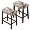 Bifaunvogel Bar Stool Cover Rectangle Set of 2 Printed Stretch