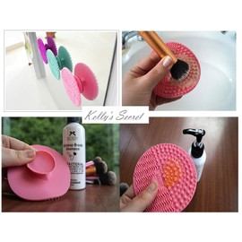 Baby Beauty Makeup Brush Cleaning Mat Tool Pad + Cosmetic Makeup Beauty Sponge Blender Gift