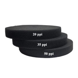 Aqualexs Filter Sponge for 5 gallon bucket DIY FILTER PADS foam for aquarium pond 11x11 - Set 50-35-20ppi