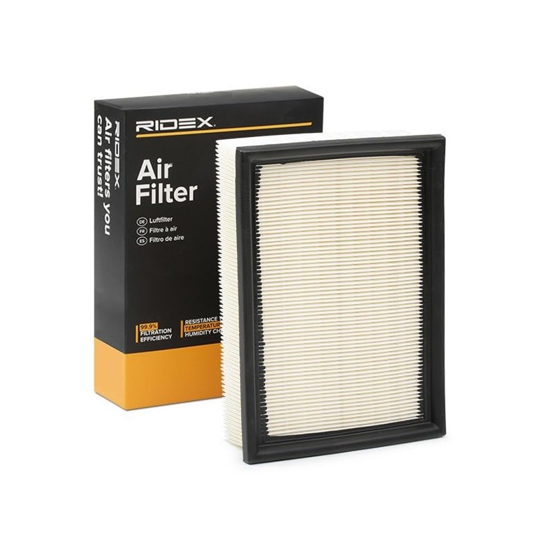 RIDEX 8A0078 Engine Air Filter Square Filter Insert, Recirculation Filter