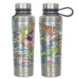 catstudio Ski Tahoe Stainless Steel Water Bottle | BPA Free Triple Wall Insulation With Non Slip Bottom | Great For Running, Hiking, Sports, & Travel