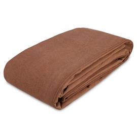 WHITEDUCK Canvas Tarp 18 oz. Heavy Duty Waterproof UV Resistant, Rustproof Grommets, Industrial & Commercial Use Cloth Tarp (Cut Size: 8'x16', Finished Size: 7’6" x15’6”, Brown)