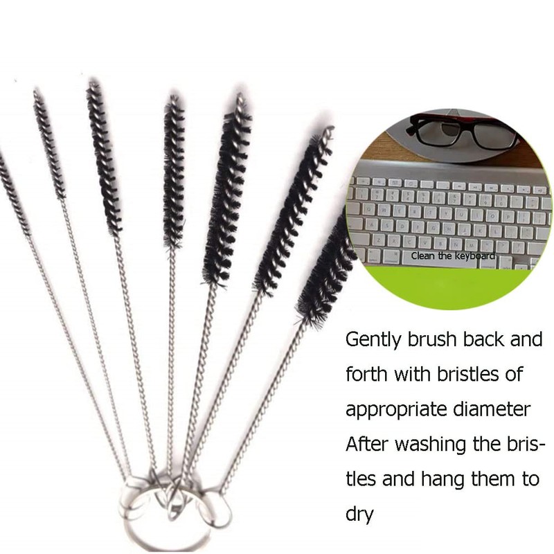 AWAVM Nylon Cleaning Brush 7-Piece Set - Small Pipe Cleaning