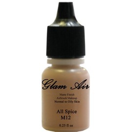 Glam Air Airbrush Makeup Foundation Water Based Matte M12 All Spice (Ideal for Normal to Oily Skin) 0.25oz