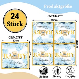 ParPix Pack of 20 Birthday Party Decoration Napkins (Baby Bear)