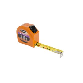 Keson PGTFD25V Short Tape Measure with Nylon Coated Steel Blade and Toggle Lock (Graduations: Fractional & Decimal), 1-Inch by 25-Foot