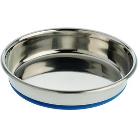 DuraPet Non-Slip Cat Food Bowl with 3 TPE Inserts (Durable Stainless Steel Cat Food Bowl or Cat Water Bowl) [Holds up to 1.25 Cup of Dry Cat Food or Wet Cat Food] Easy to Clean Cat Dish Feeding Bowls
