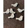 Tibetan Silver Shiny Bird Beads. 9x15mm. Hole-1.5mm. 10 PCs