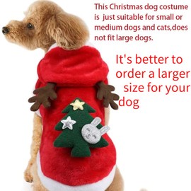 Pet Dog Christmas Clothes Costume, Dog Clothes for Small Medium Dogs and Cats