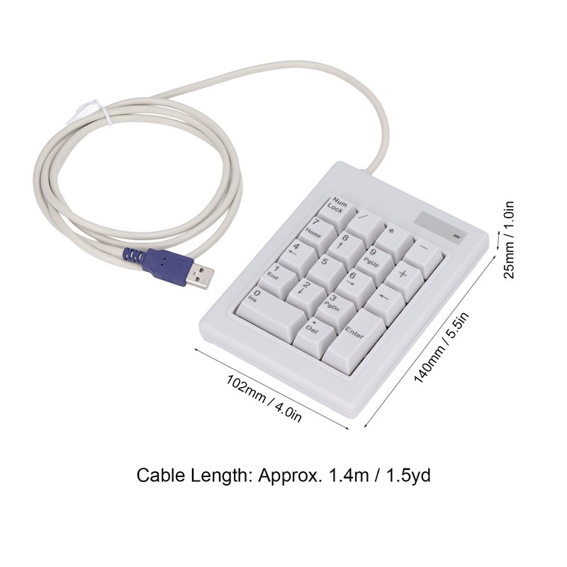 Mechanical Numpad 18 Keys Linear Action Switch USB Port Splashproof