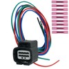 Micarun 8 Wires Front Headlamp Headlight Connector Wiring Harness Pigtail
