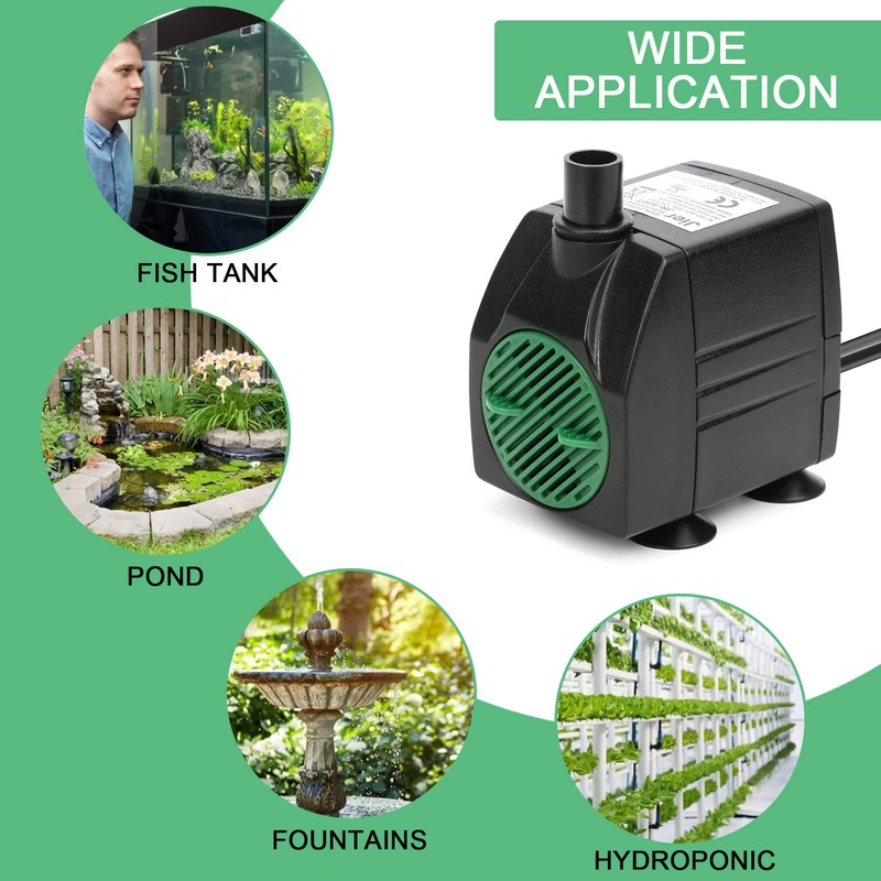 BARST Submersible Water,800GPH Adjustable Pond Fountain Pump Aquarium Pump with