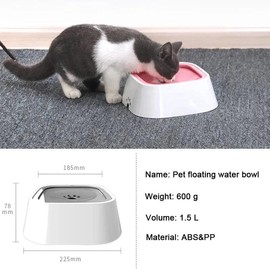 AquaFlow Slow-Flow Dog Water Bowl - Color: Pink