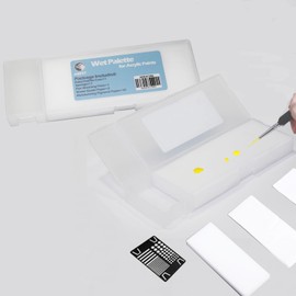 HUBEST Wet Palette Moisturizing Tray Miniatures Paint Pallet Pigment Palette for Acrylic Paints, Miniature Craft Painting Coloring Tool