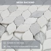 Glass Mosaic Tile Backsplash Leaf-Shape Marble Look