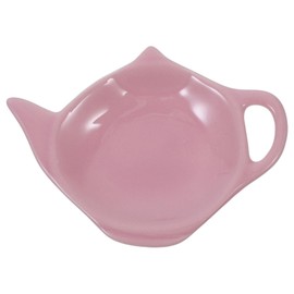 ABOOFAN Ceramics Tea Bag Dish Tea Bag Tidy Tea Bag Holder Snack Dish Tea Bag Organizer for Cabinet Table Pink