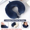 2 Packs Travel Pillow Cover Reusable Blue U Shaped Neck