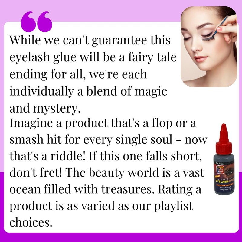 Salon Pro 30 Second Eyelash Glue for Strip Lashes, Black,