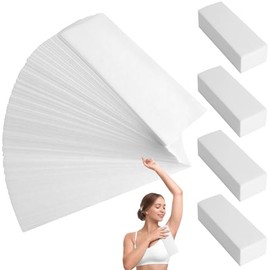 400PCS Wax Strips, Large Non Woven Face Wax Strips, Tear-Resistant Hair Removal Strip, Waxing Strip for Body, Legs, Arms, Face, Armpits, Chest, Gentle and Non-irritating, 19.5 x 6.5cm