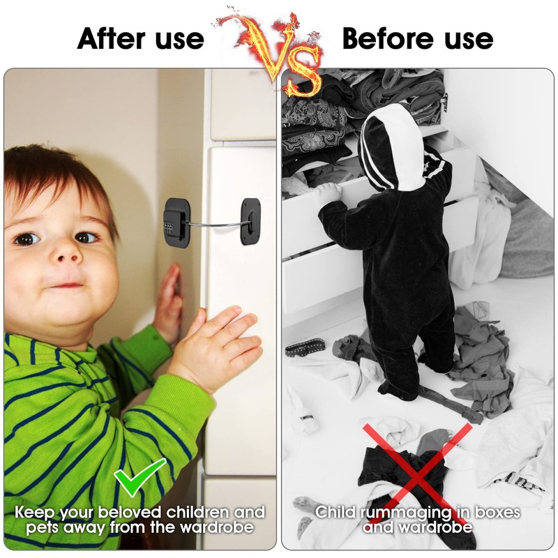 Yosemy Child Safety Cabinet Lock Fridge Lock with Digital Password