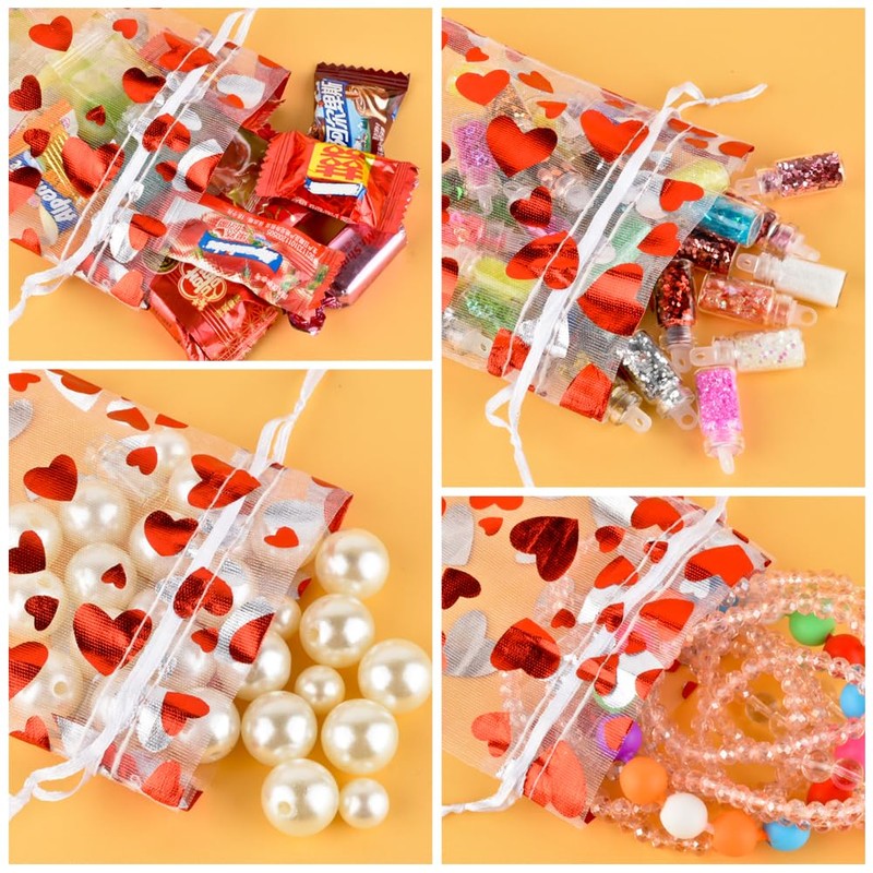 MAOOY 100 x Organza Bags for Filling, Gift Bags, 15