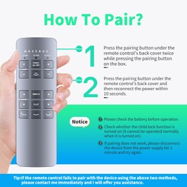 Snrigw Replacement Remote Control for BodyLogic Lifestyle & Serta Compatible with RF258C/77391 Motion Perfect II/III Adjustable Beds
