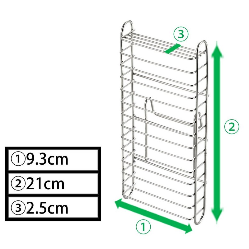 ヨシカワ(Yoshikawa) 後付け包丁スタンド シルバー 9.3×4.8×21cm 1305452