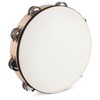 LIEKE Goatskin Tambourine 10 Inch Beechwood Hand Held Drum for