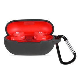 Claiol Silicone Case for Beats Solo Buds 2024, Premium Shockproof Case Cover Compatible with Beats Solo Buds with Carabiner. (Black)
