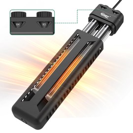 hygger Aquarium Heater,600W/800W Submersible Fish Tank Water Heater Double Quartz Explosion-Proof with Separate Temperature Measurement System for Freshwater Saltwater Tank (800W)