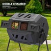 MoNiBloom 43 Gallon Compost Tumbler, Outdoor BPA Free Large Dual