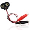 Ltvystore 9V Battery Snap with Alligator Clips, 20Pcs 9 Volts
