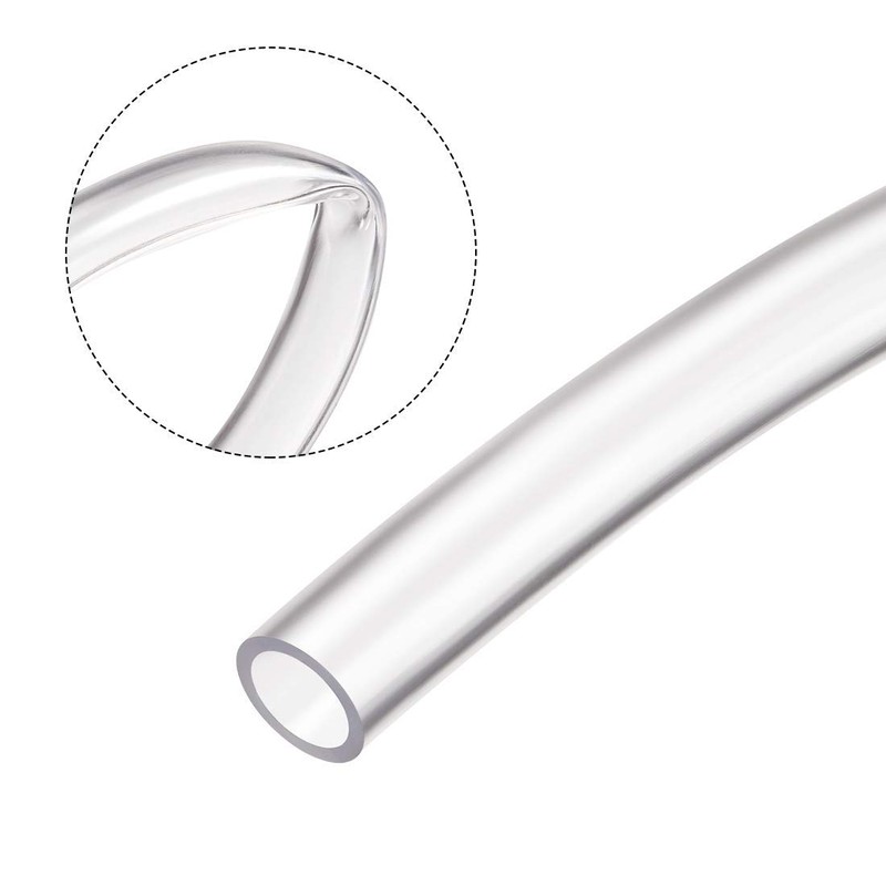 sourcing map PVC Clear Vinyl Tubing, 8mm(5/16") x 11mm Plastic