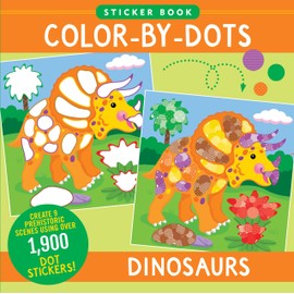 Color-By-Dots Sticker Book - Dinosaurs (Use Over 1,900 Dot Stickers to Create 9 Incredible Scenes)