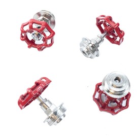 Cast Iron Valve Pipe Fitting DN25 for DIY Decor or Industrial Vintage Style, Set of 4