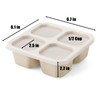PandaEar 2 Pack Snack Containers, 4 Compartments Bento Snack Box