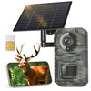 ELECCTV 1PACK Solar Trail Camera, Cellular Trail Camera with Built-in SIM Card,2-Way Audio,2.7K Night Vision Waterproof 130°Wide Angle Motion Activated for Outdoor Wildlife Detection, No WiFi Needed