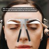 UPIQNG Eyebrow Ruler Three-point Positioning Eyebrow Stencil Stainless Steel Eyebrow