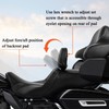 FOVPLUE Adjustable Rider Backrest,Detachable Plug-in Driver Backrest Pad w/Mounting Kit