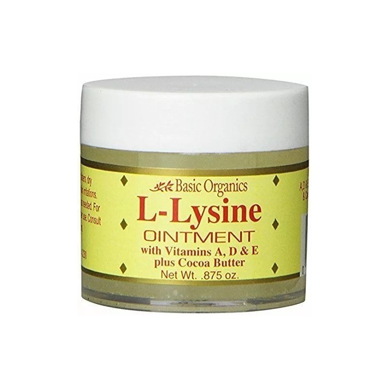 Basic Organics L Lysine Ointment Vitamins A D & E