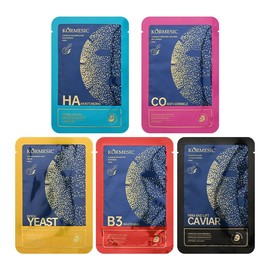 Hydrating Sheet Face Mask with Hyaluronic Acid, 30ml Serum, 24H Moisture Lock, 10 Pack