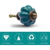 Cjueiom 12 Pack Ceramic Door Knobs Teal Drawer Knobs, Pumpkin