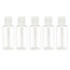 QIRUIRED 5 Pieces Flip Cap Bottles Plastic Empty Transparent Containers