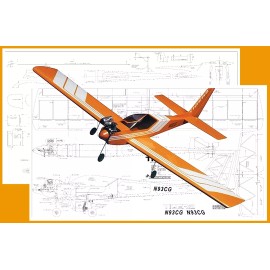 Carl Goldberg Model Airplane Plans (RC):  TIGER 2 61" Wingspan for .35-.50