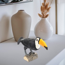 Gadpiparty Artificial Bird Tropical Bird Statue Tropical Bird Figurine Garden Statue Puffins Garden Decor Tropical Animal Desktop Ornament Desktop Bird Statue Solid Child Plastic Ornaments