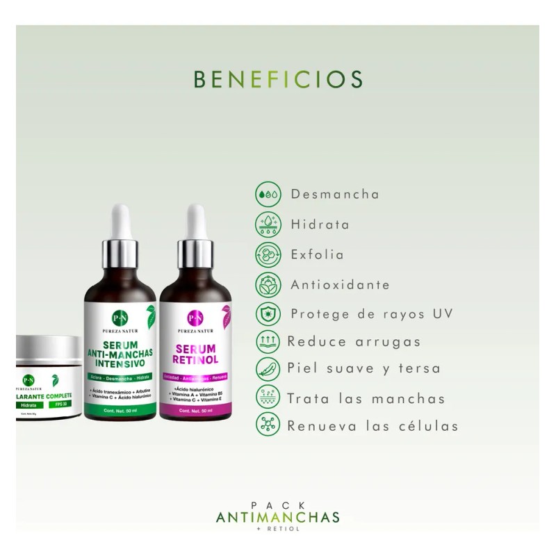 Pack Pureza Natur Serum Retinol Pack Aclarante Serums